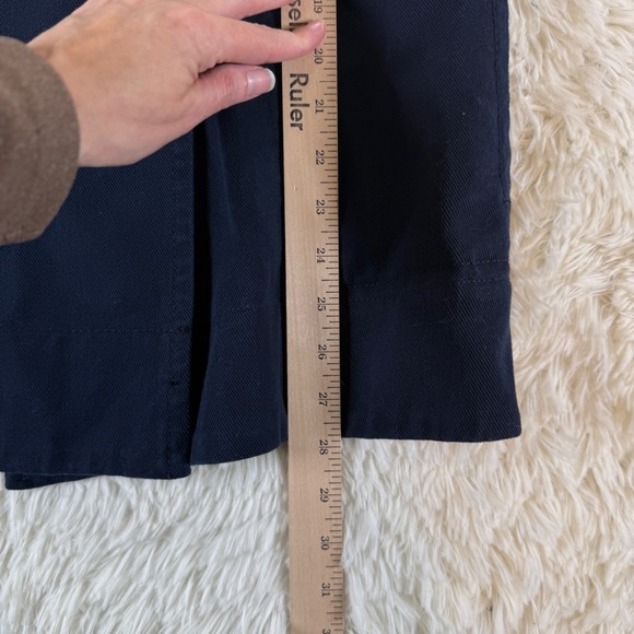 J.Crew Navy Cotton Twill Nautical Pea Coat Jacket Double Breasted Size 2 Pockets - Picture 6 of 13